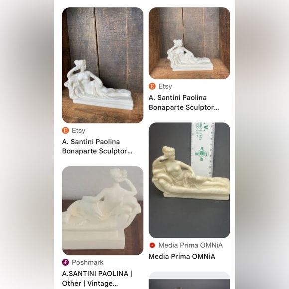 Iridescent Reclining Woman Figurine, Vintage sculpture. Signed - Picture 5 of 5